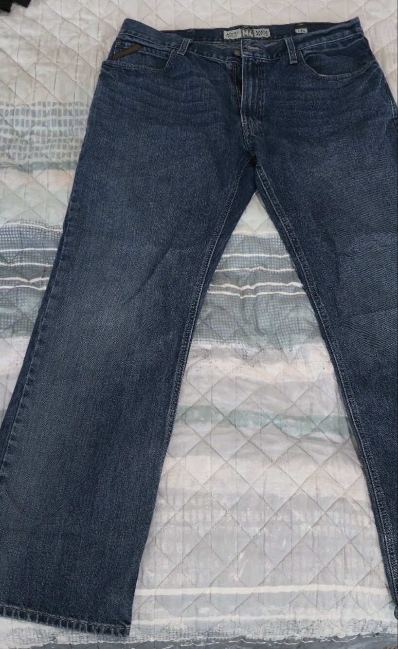 Ariat M4 Relaxed Boot Cut Jeans in Dark Blue Denim